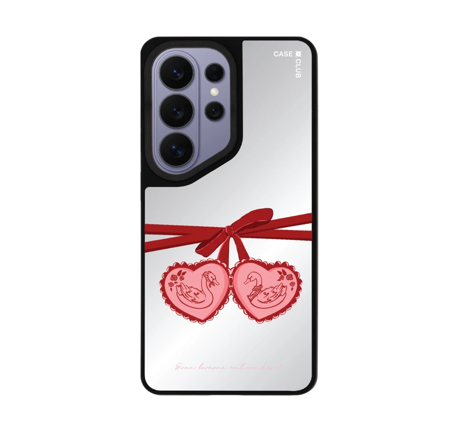 double heart cherry ribbon
