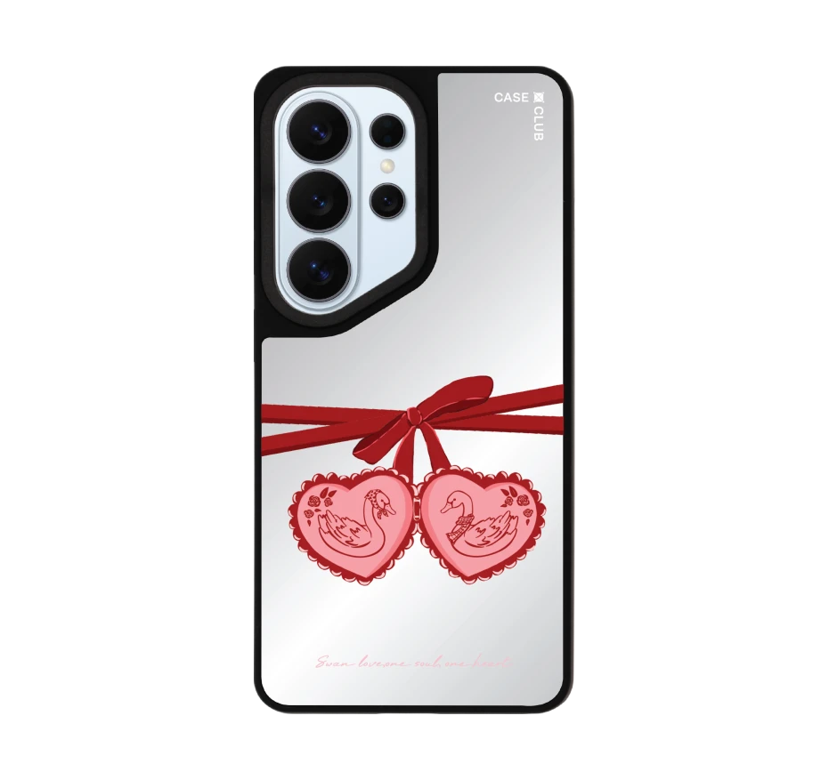 double heart cherry ribbon