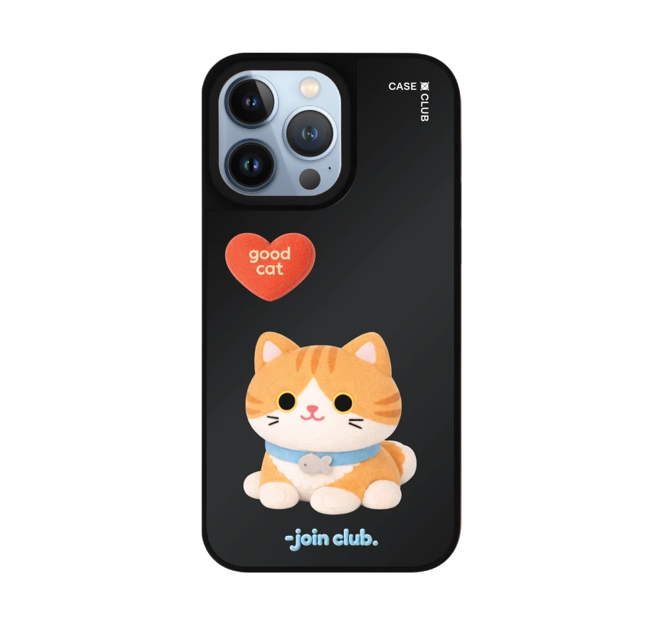 join the club heartful orange cat