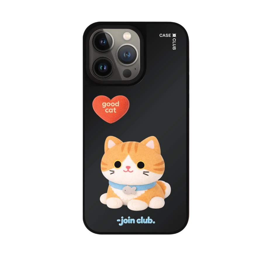 join the club heartful orange cat