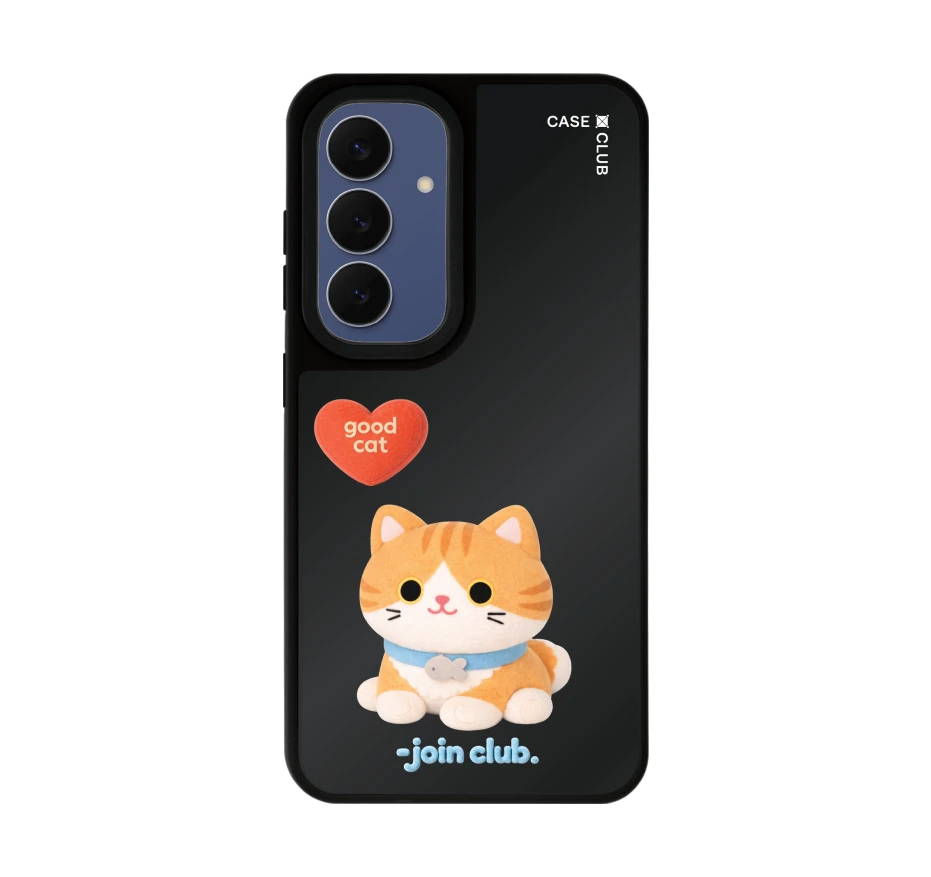 join the club heartful orange cat