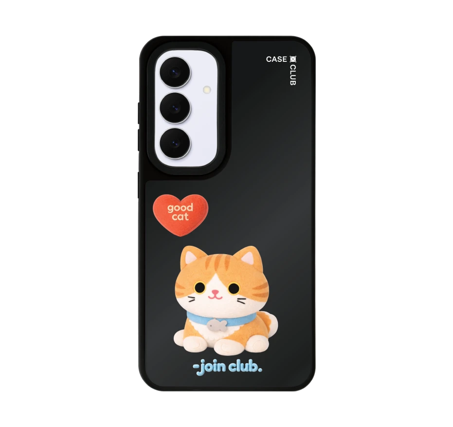 join the club heartful orange cat