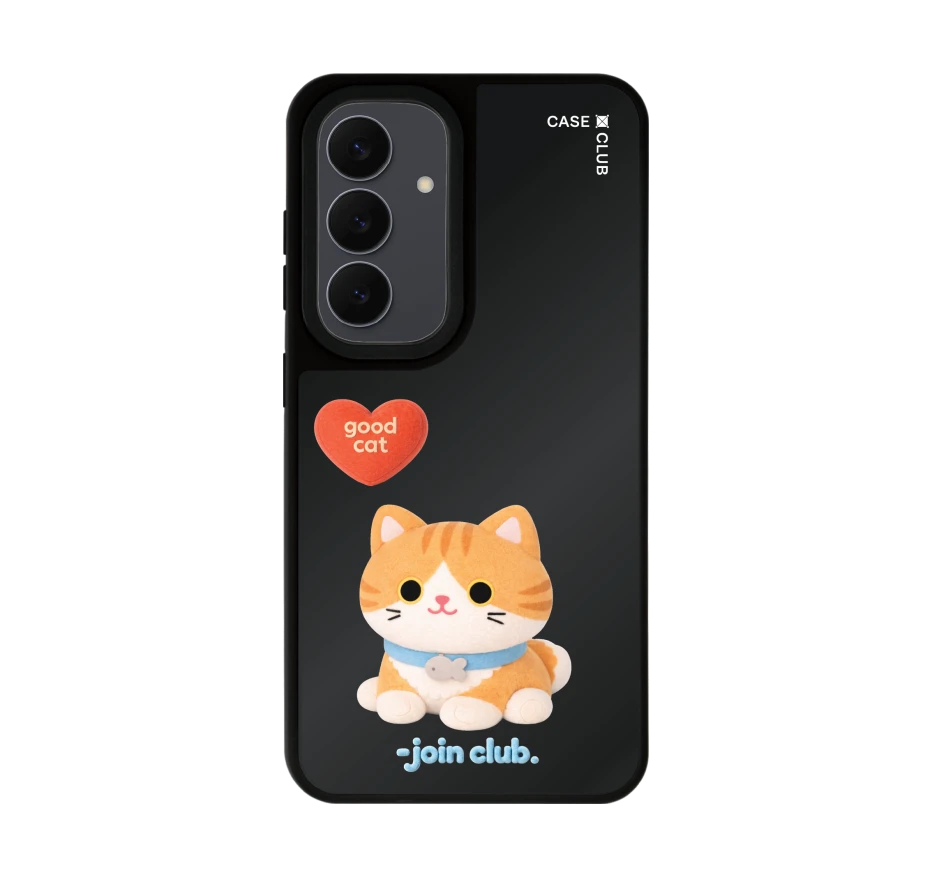 join the club heartful orange cat