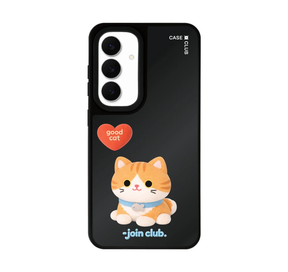 join the club heartful orange cat