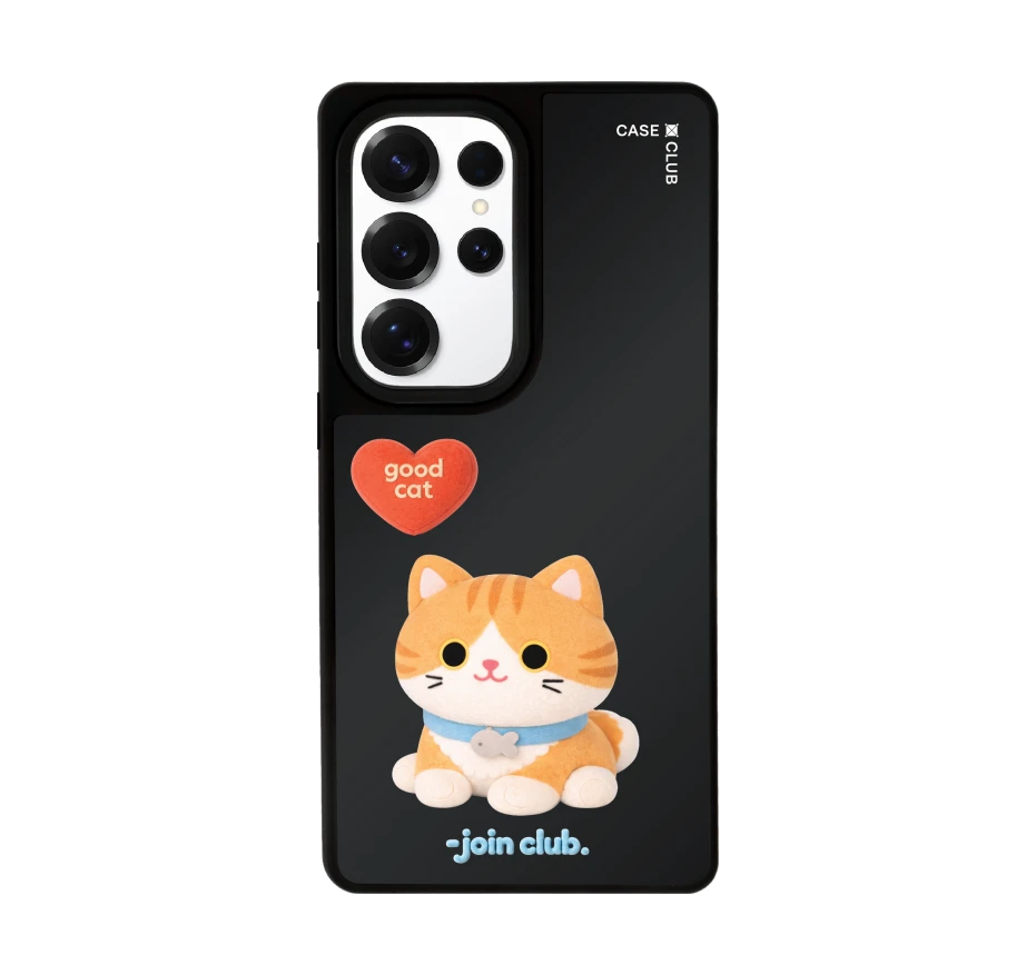 join the club heartful orange cat