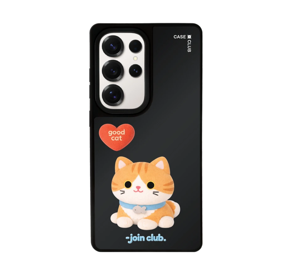 join the club heartful orange cat