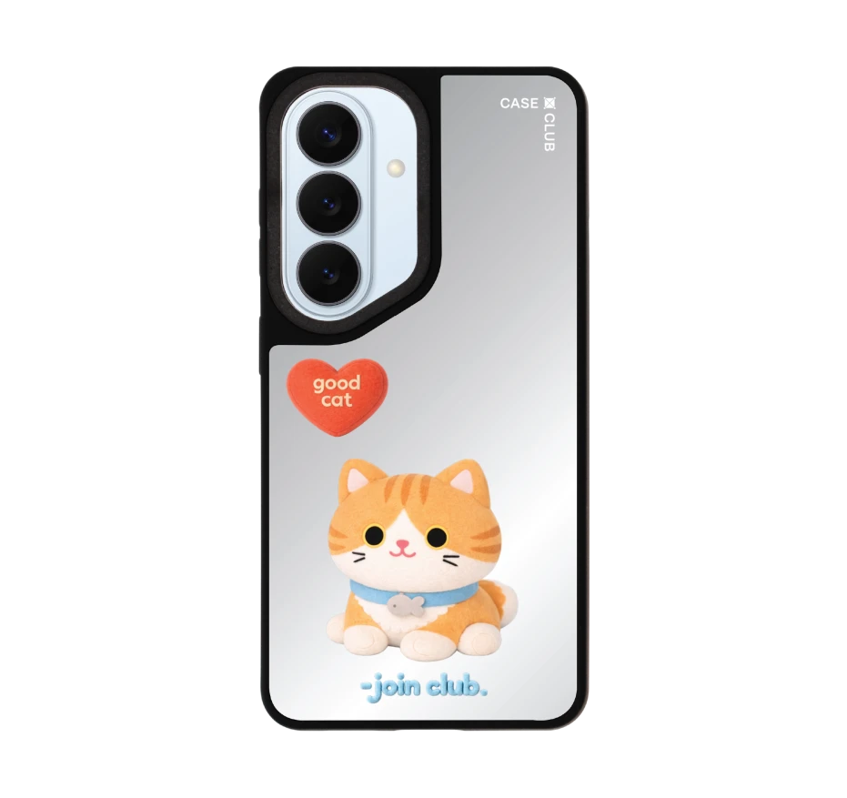 join the club heartful orange cat