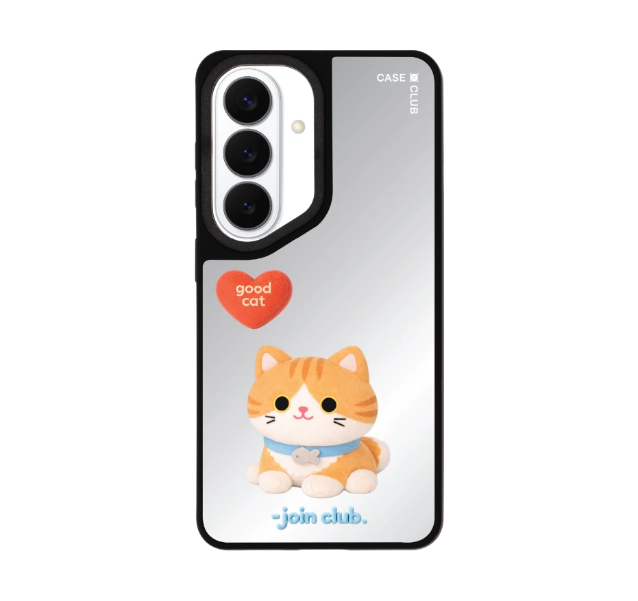 join the club heartful orange cat