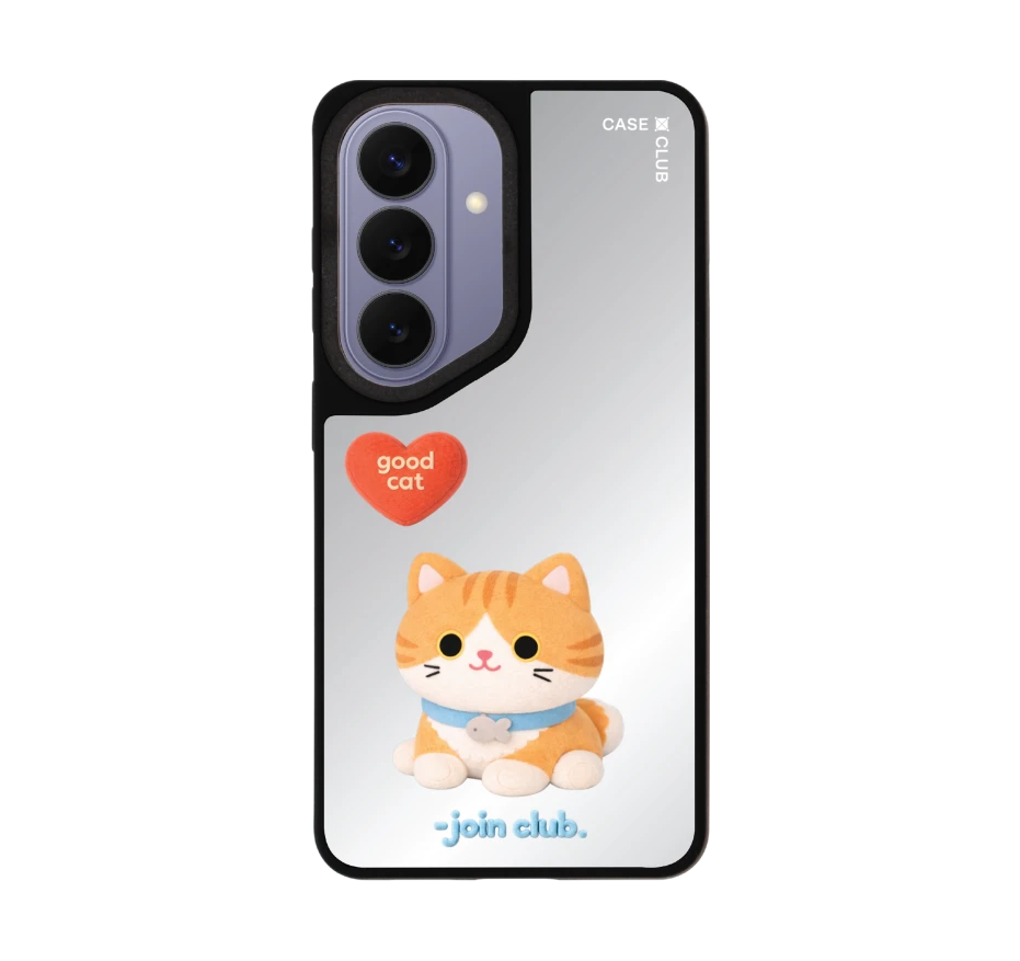 join the club heartful orange cat