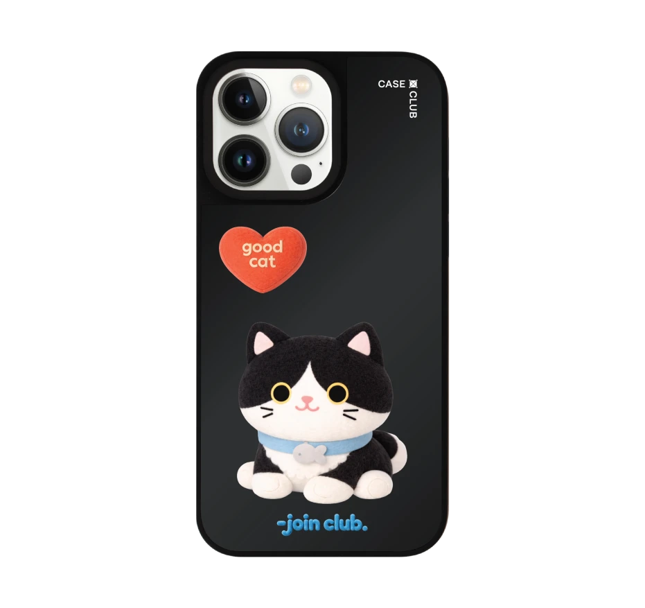 join the club heartful tuxedo cat