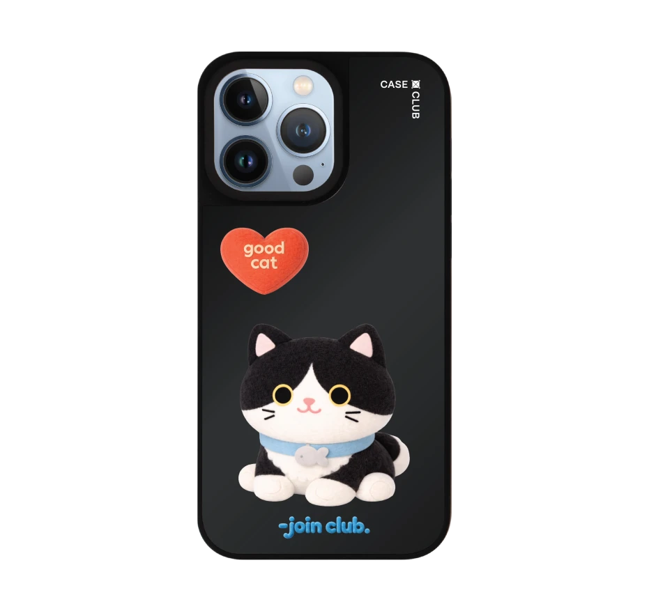 join the club heartful tuxedo cat