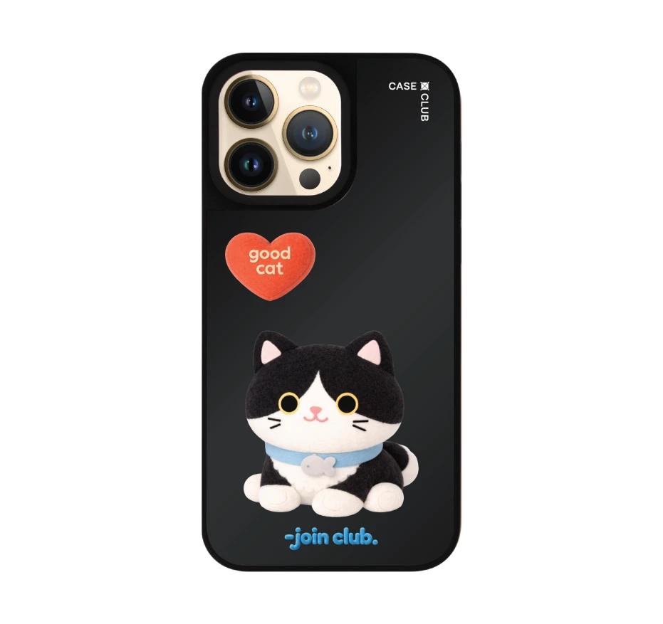 join the club heartful tuxedo cat