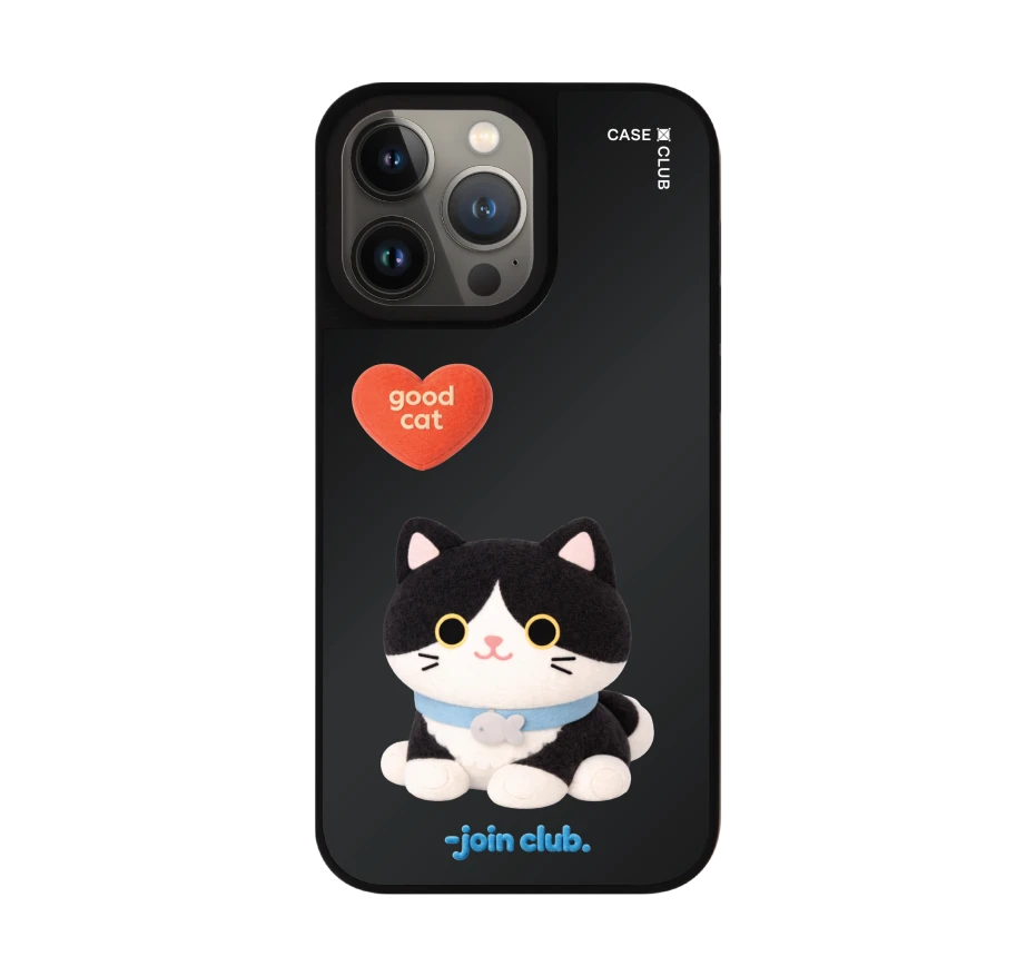 join the club heartful tuxedo cat