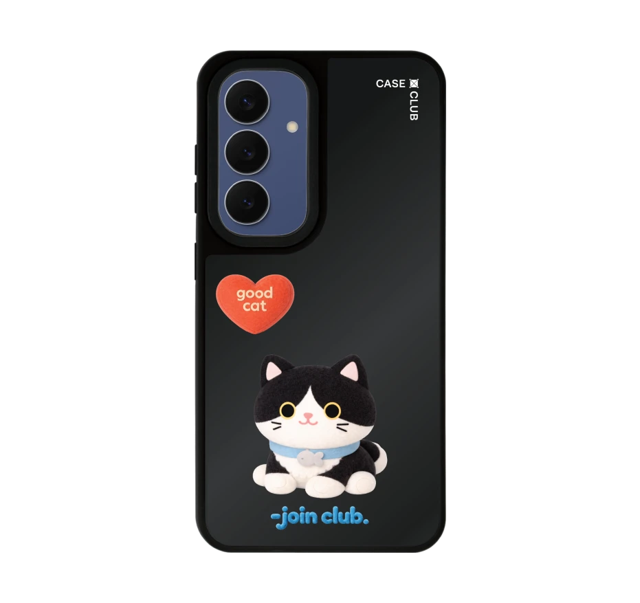 join the club heartful tuxedo cat