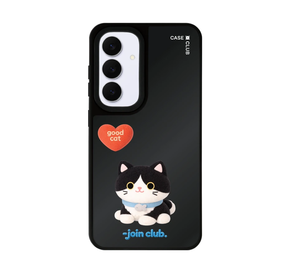 join the club heartful tuxedo cat