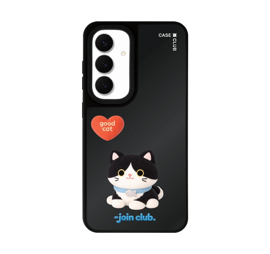 join the club heartful tuxedo cat