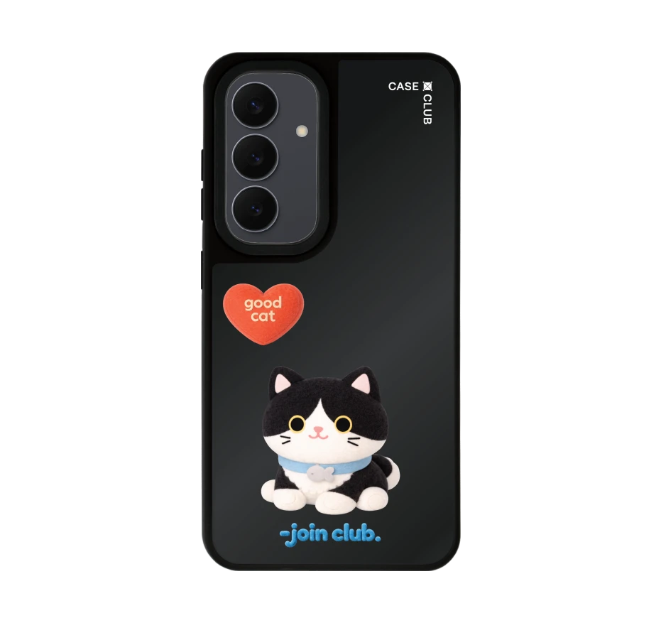 join the club heartful tuxedo cat