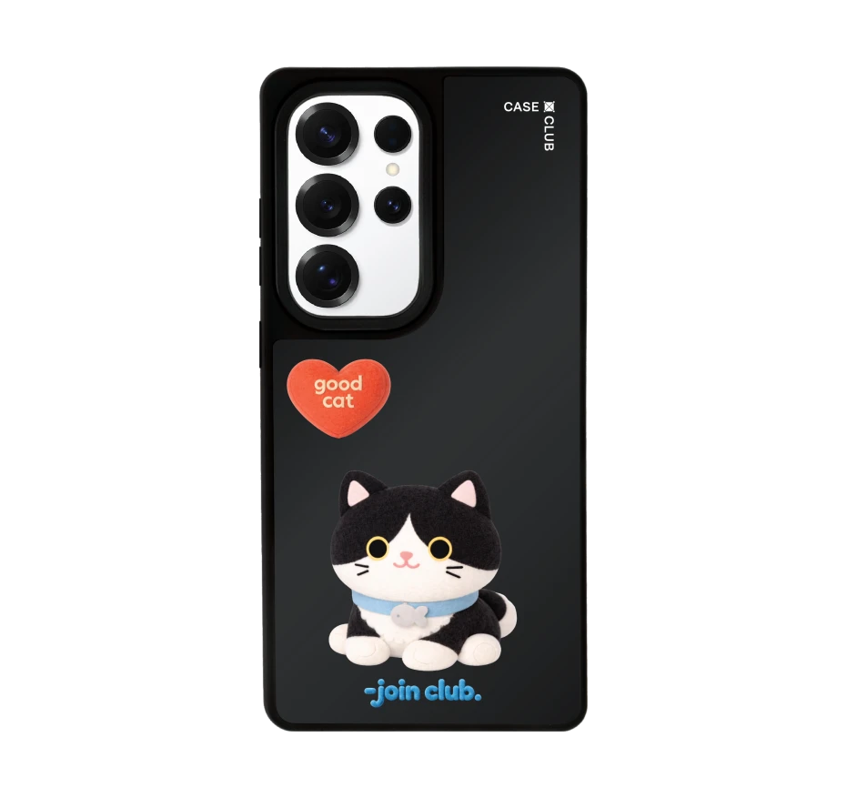 join the club heartful tuxedo cat
