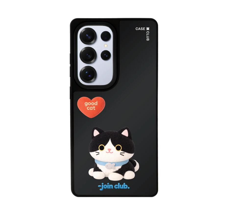 join the club heartful tuxedo cat