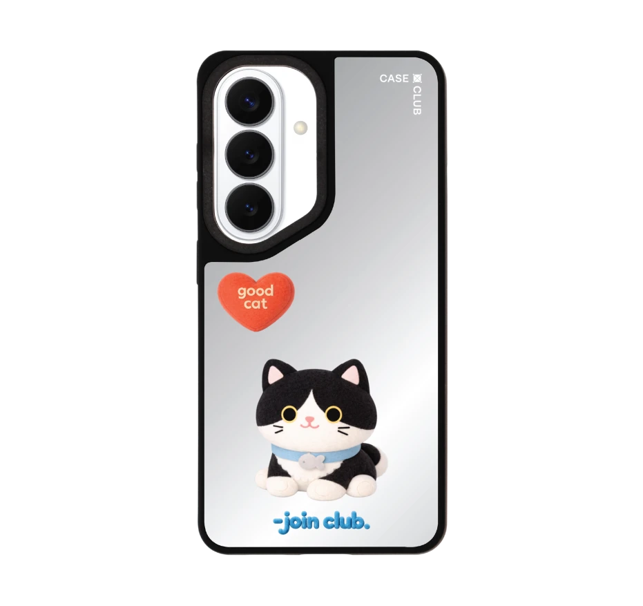 join the club heartful tuxedo cat