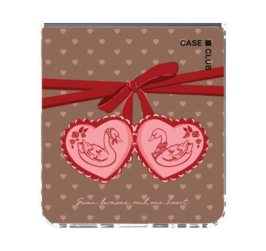 double heart cherry ribbon
