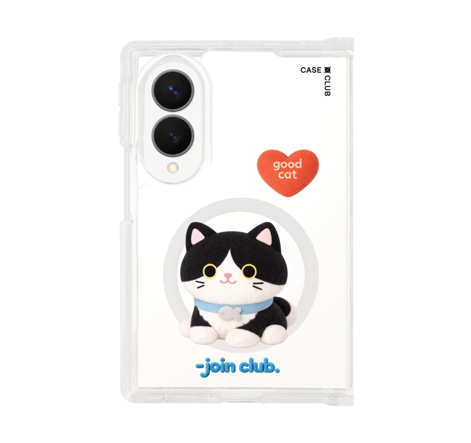 join the club heartful tuxedo cat