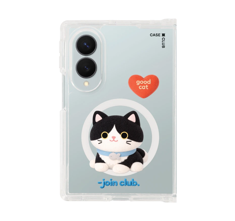join the club heartful tuxedo cat
