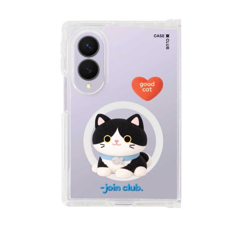 join the club heartful tuxedo cat