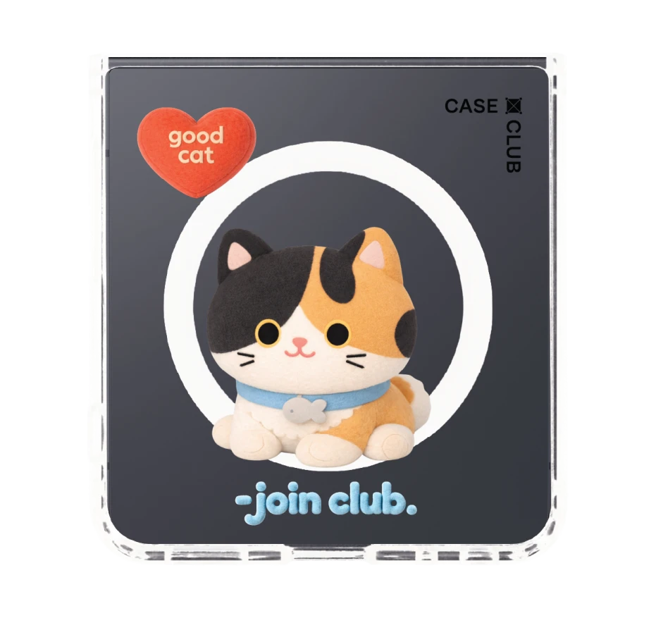 join the club heartful calico cat