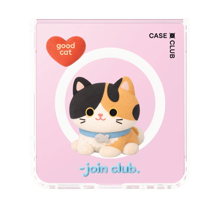 join the club heartful calico cat
