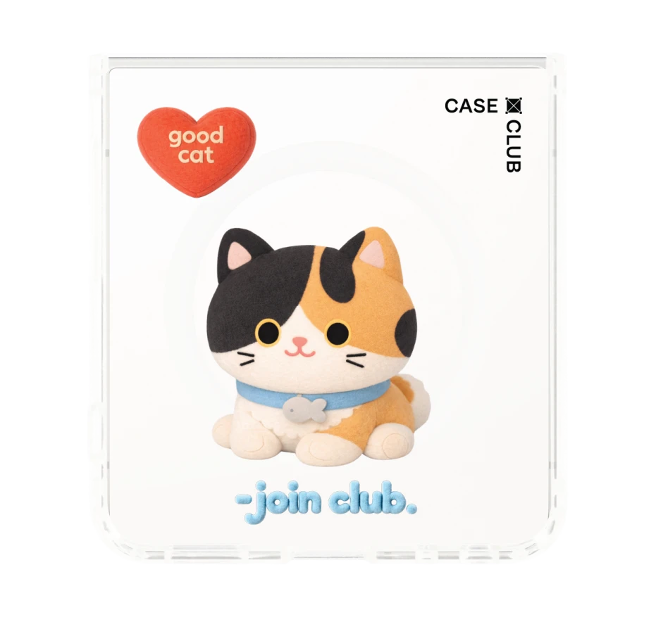 join the club heartful calico cat