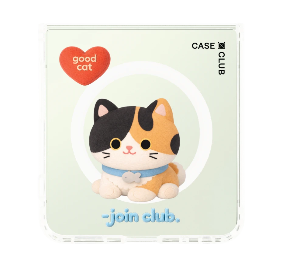 join the club heartful calico cat
