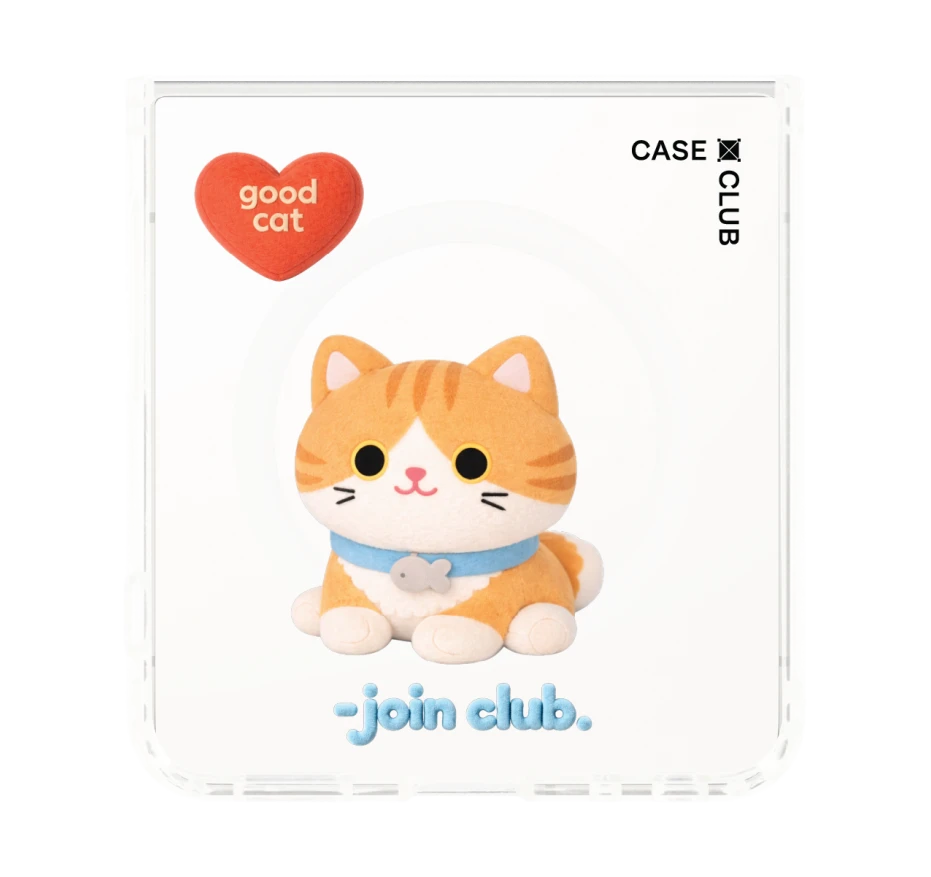 join the club heartful orange cat