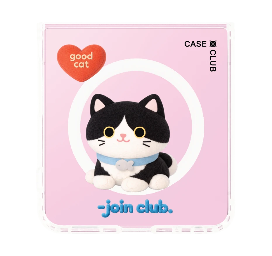 join the club heartful tuxedo cat