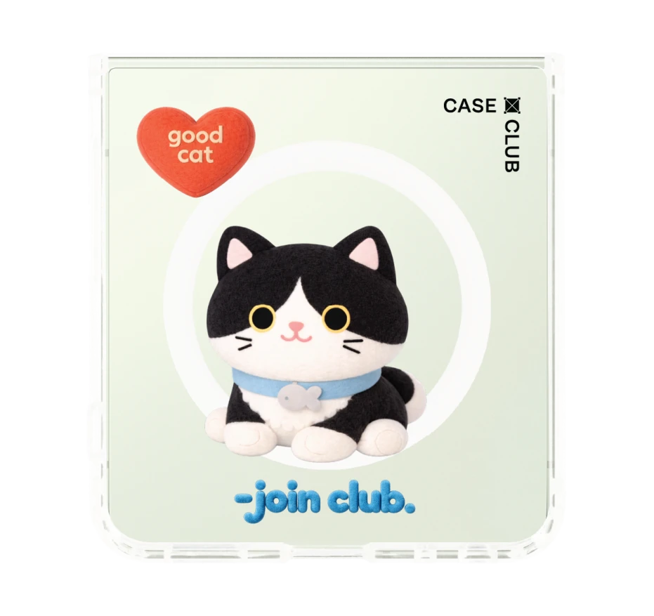 join the club heartful tuxedo cat