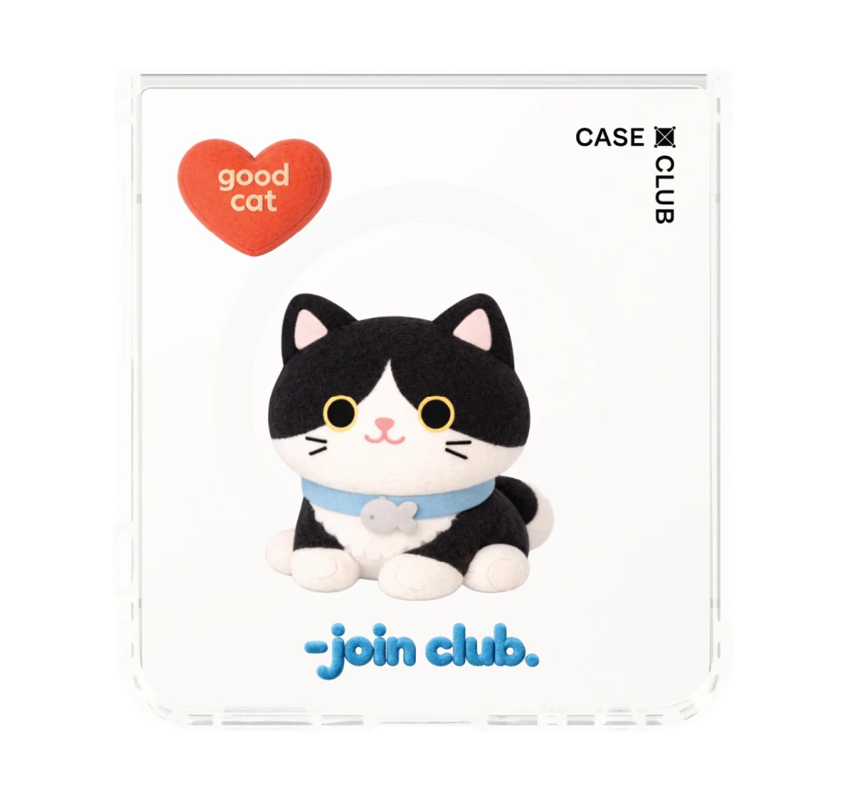 join the club heartful tuxedo cat