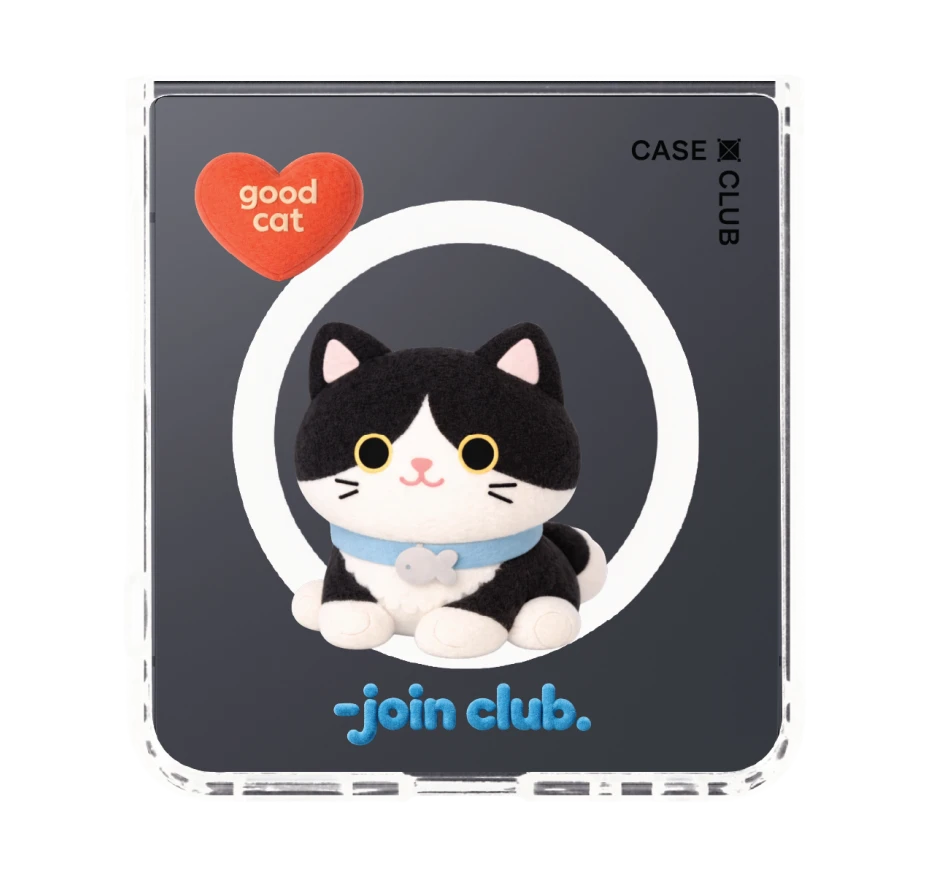 join the club heartful tuxedo cat