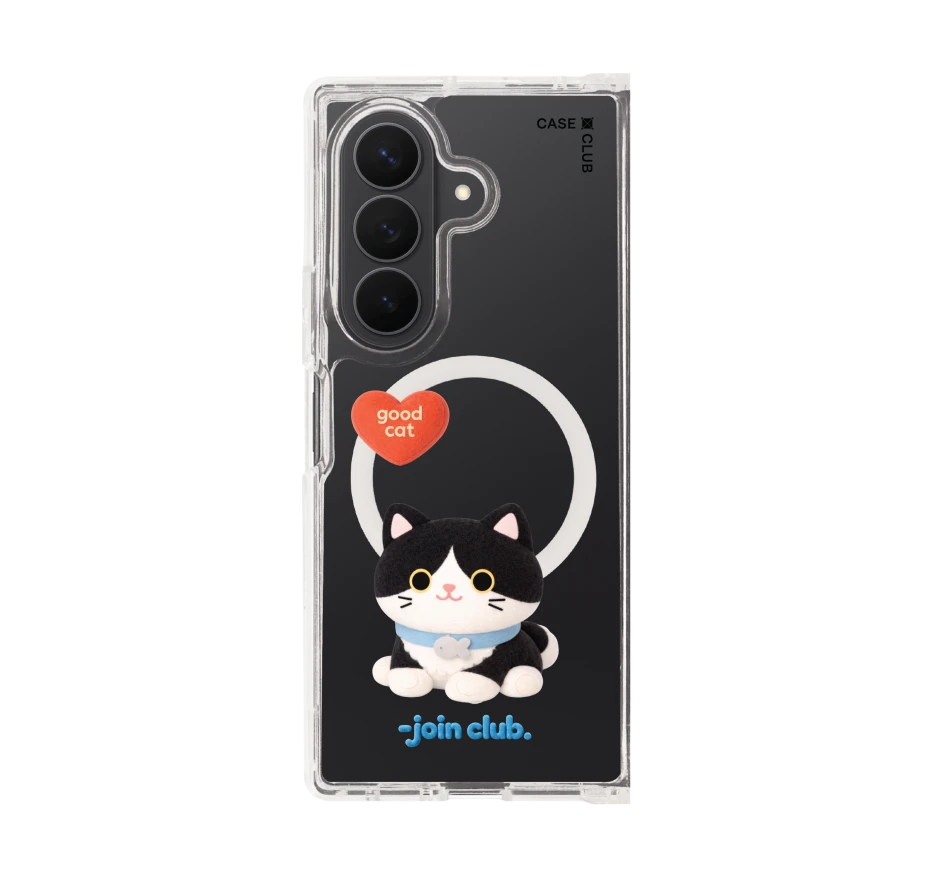 join the club heartful tuxedo cat