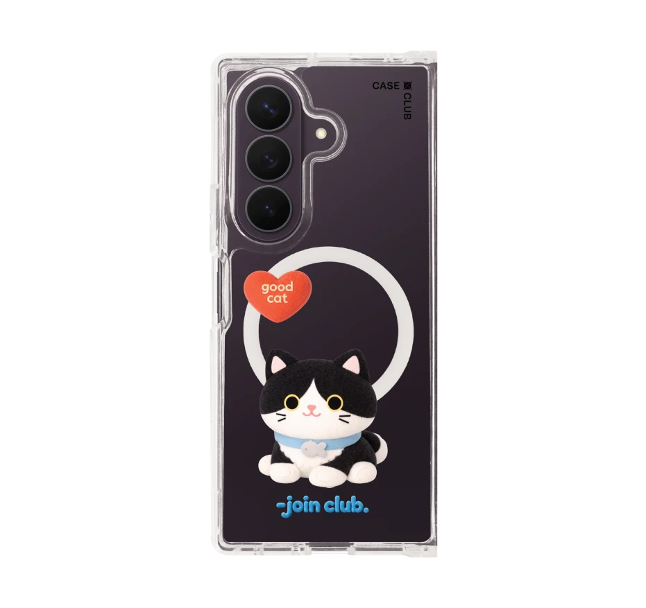 join the club heartful tuxedo cat