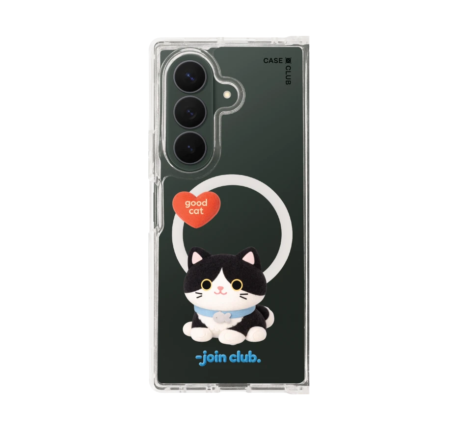 join the club heartful tuxedo cat
