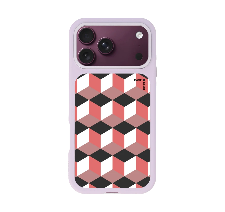 กล่องเรขาคณิตสีทับทิม