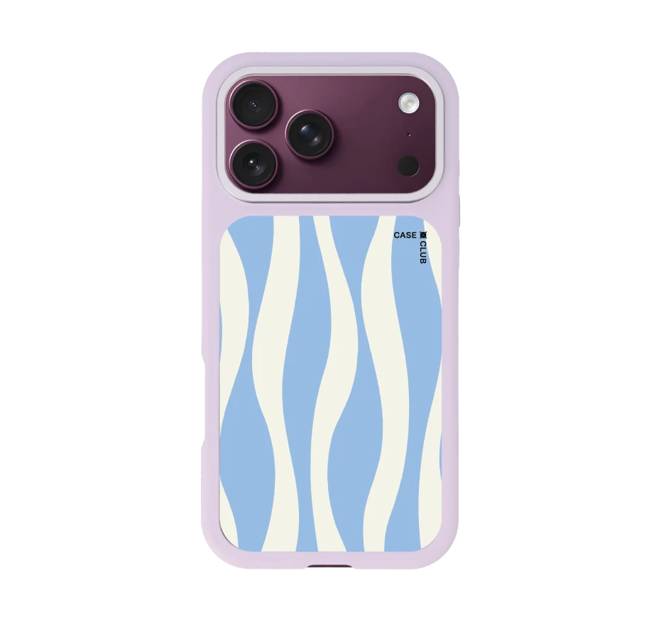 white & blue wavy pattern
