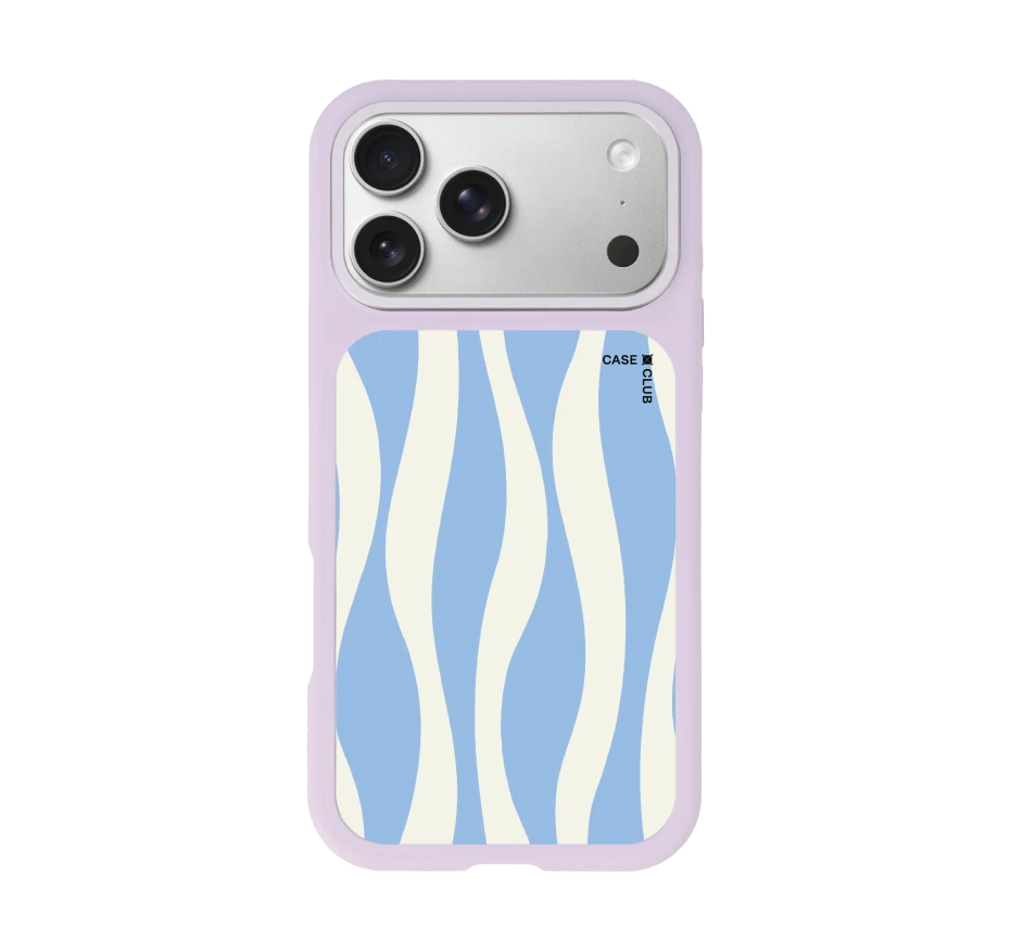 white & blue wavy pattern