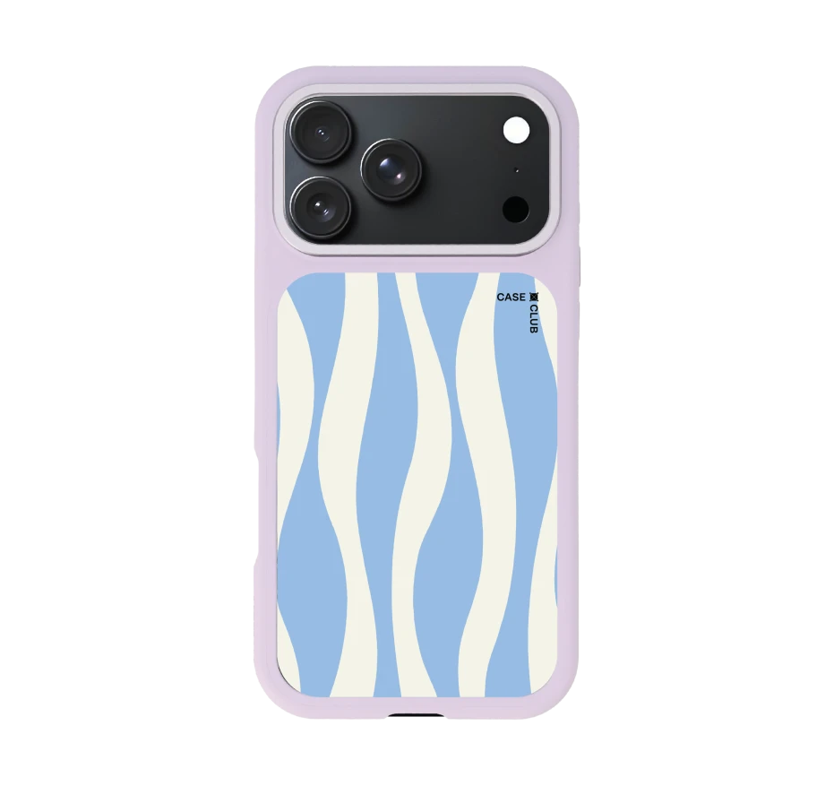 white & blue wavy pattern