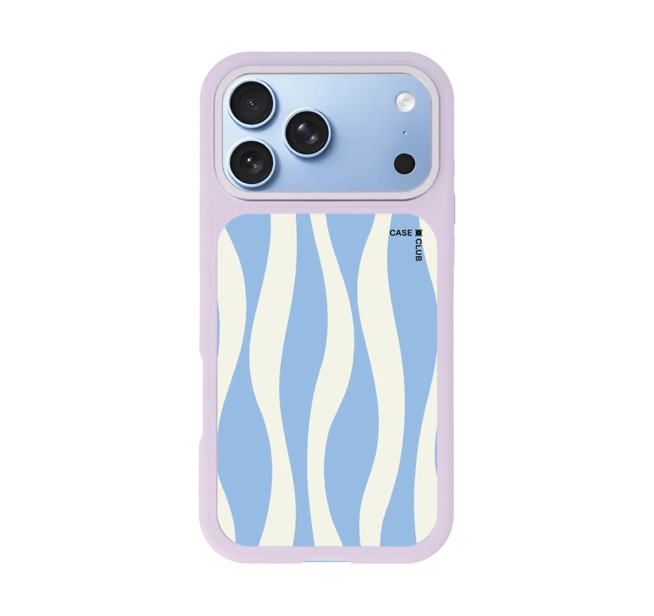 white & blue wavy pattern