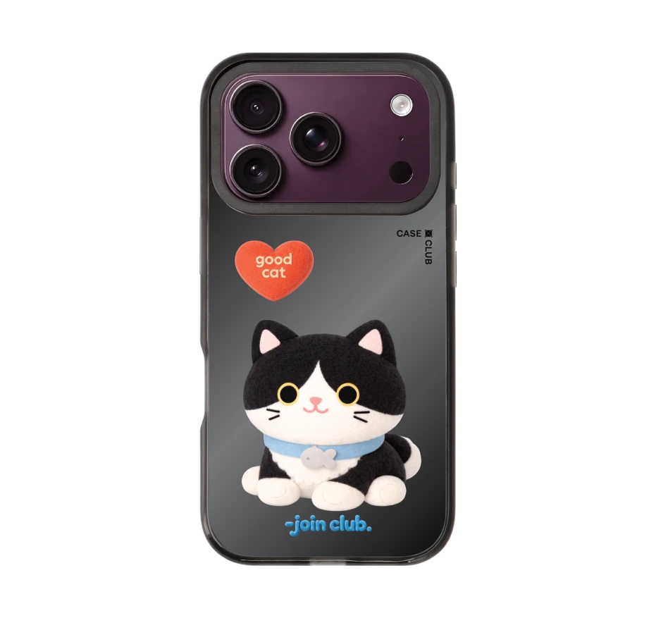 join the club heartful tuxedo cat