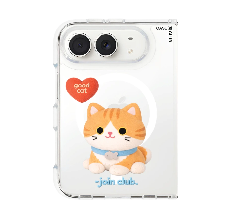 join the club heartful orange cat