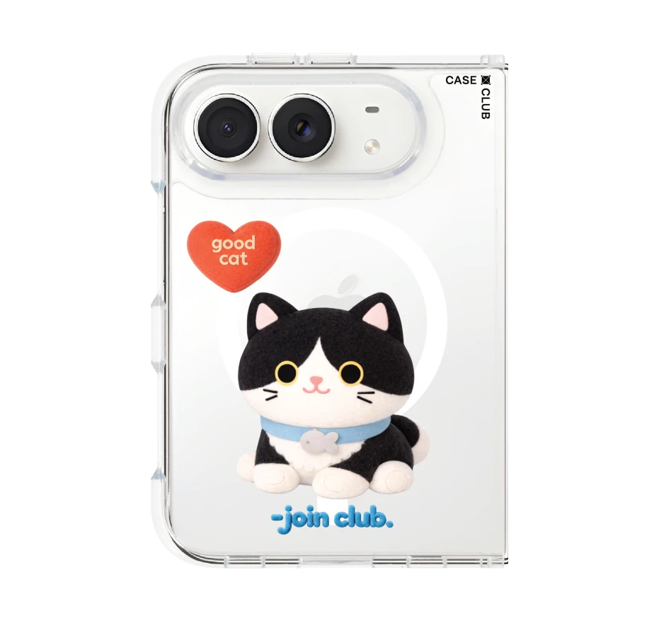 join the club heartful tuxedo cat
