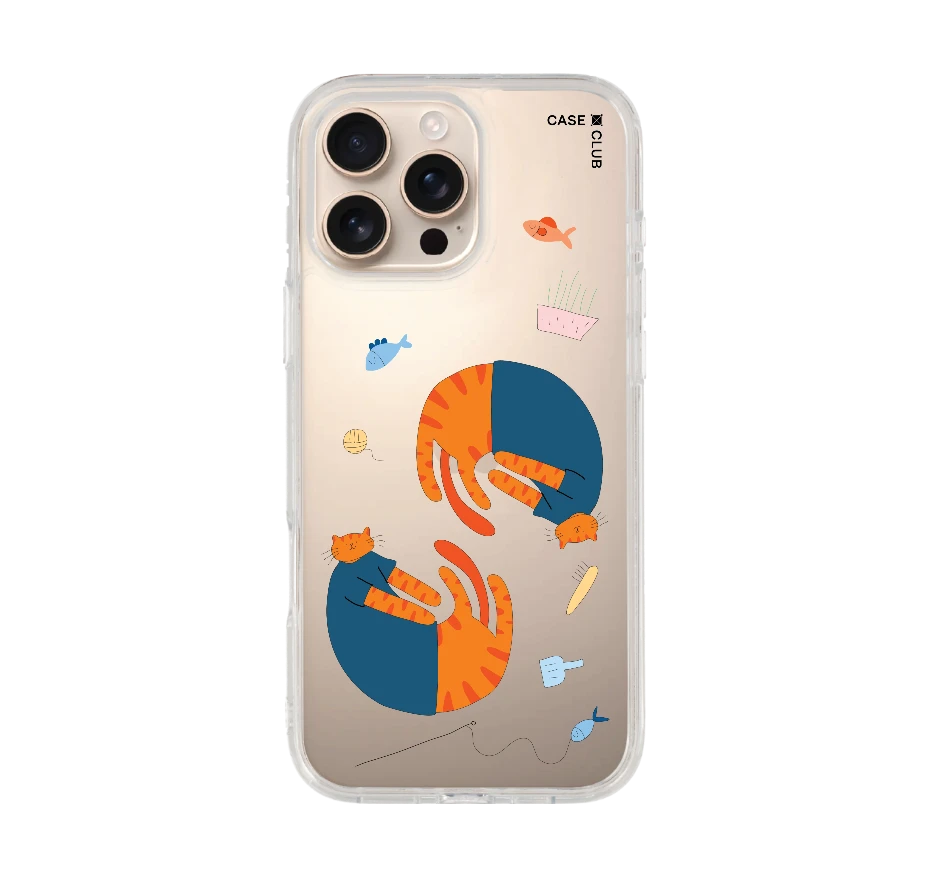 orange cat with blue shirt