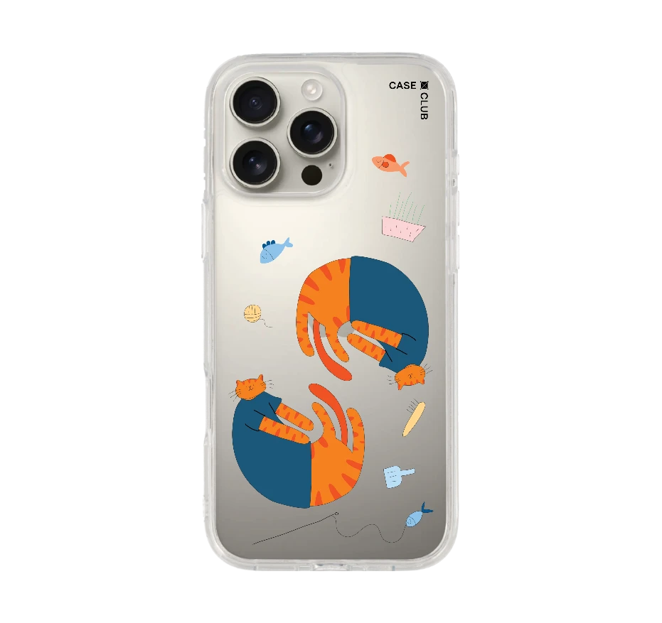 orange cat with blue shirt